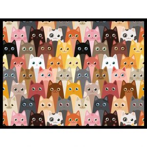 Napfunterlage Cats with Big Eyes 60x45 cm