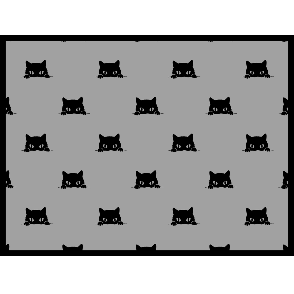 Napfunterlage Hiding Black Cats 60x45 cm